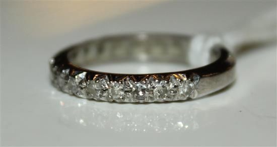 Diamond half eternity ring